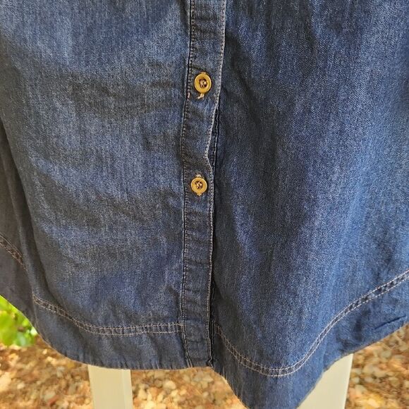 Apt. 9 Denim Tunic Shirt Womens Large - Picture 4 of 8